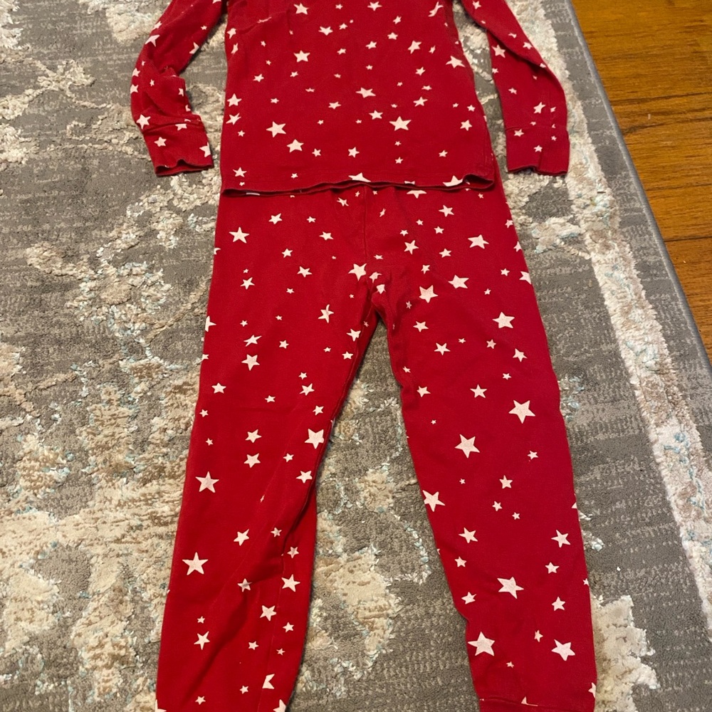 Pottery Bark Kids red star 4T pjs